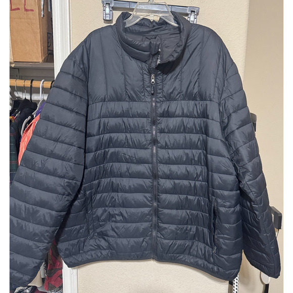 Swiss Tech Mens Packable Puffer Jacket Black 3XL 54-56 Outdoor poly fill - Picture 1 of 6